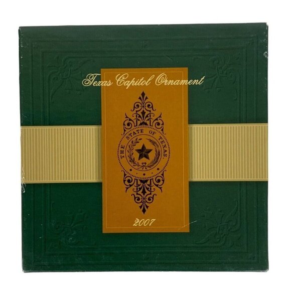 Texas State Capitol Ornament 2007 Etched Glass Doors Christmas Collectible Box - Picture 2 of 5